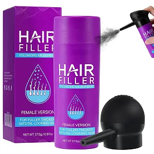 Волокна для волосся Hair Fibres, професійна якість, пудра для волосся для жінок, кератинові волокна для волосся з аплікатором - Фото 1