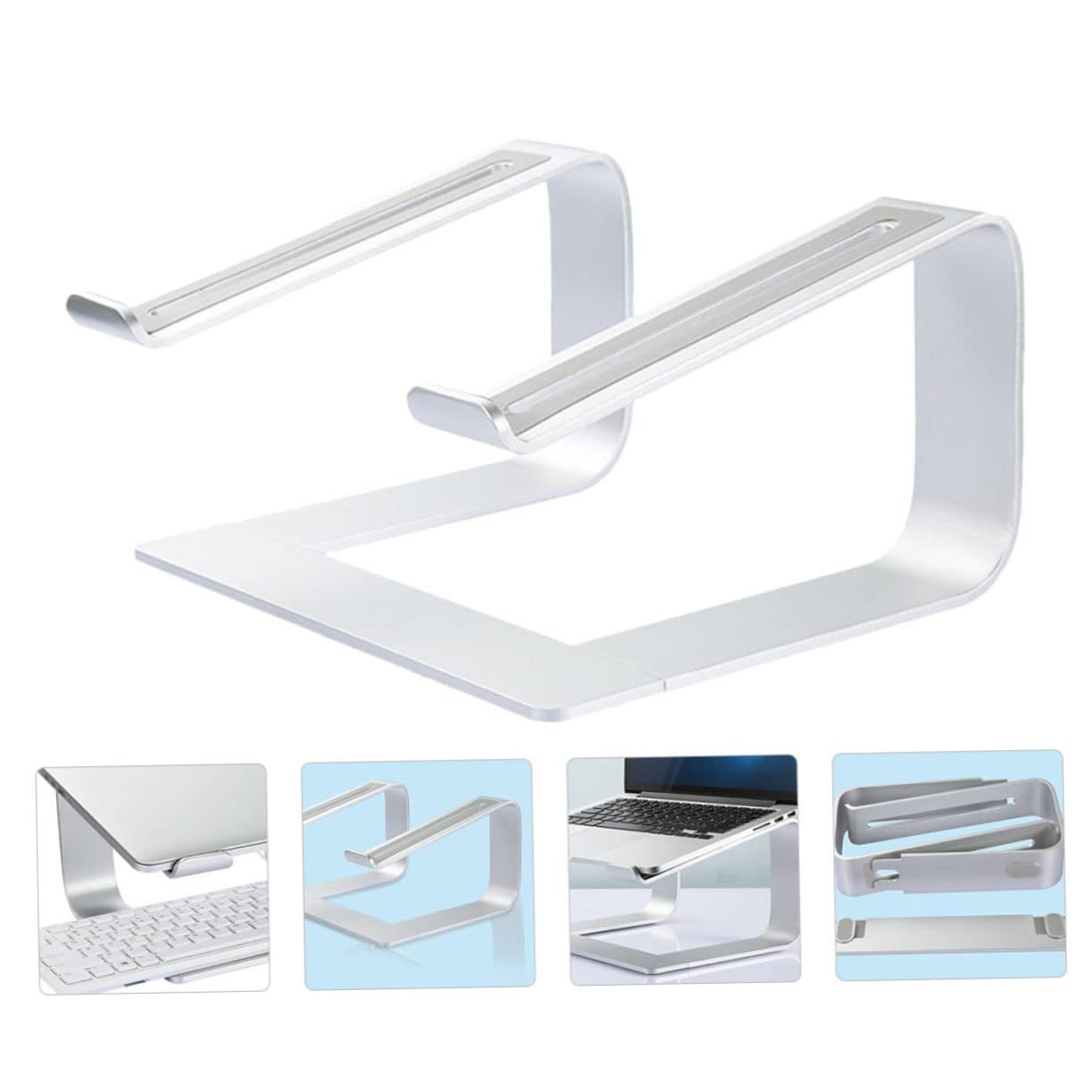 Подставка для ноутбука алюминиевая Gadpiparty со вентиляционным дизайном для дома и офиса, фото №8