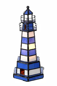 Настільна лампа Tiffany Style Glass Blue/White - Фото 1