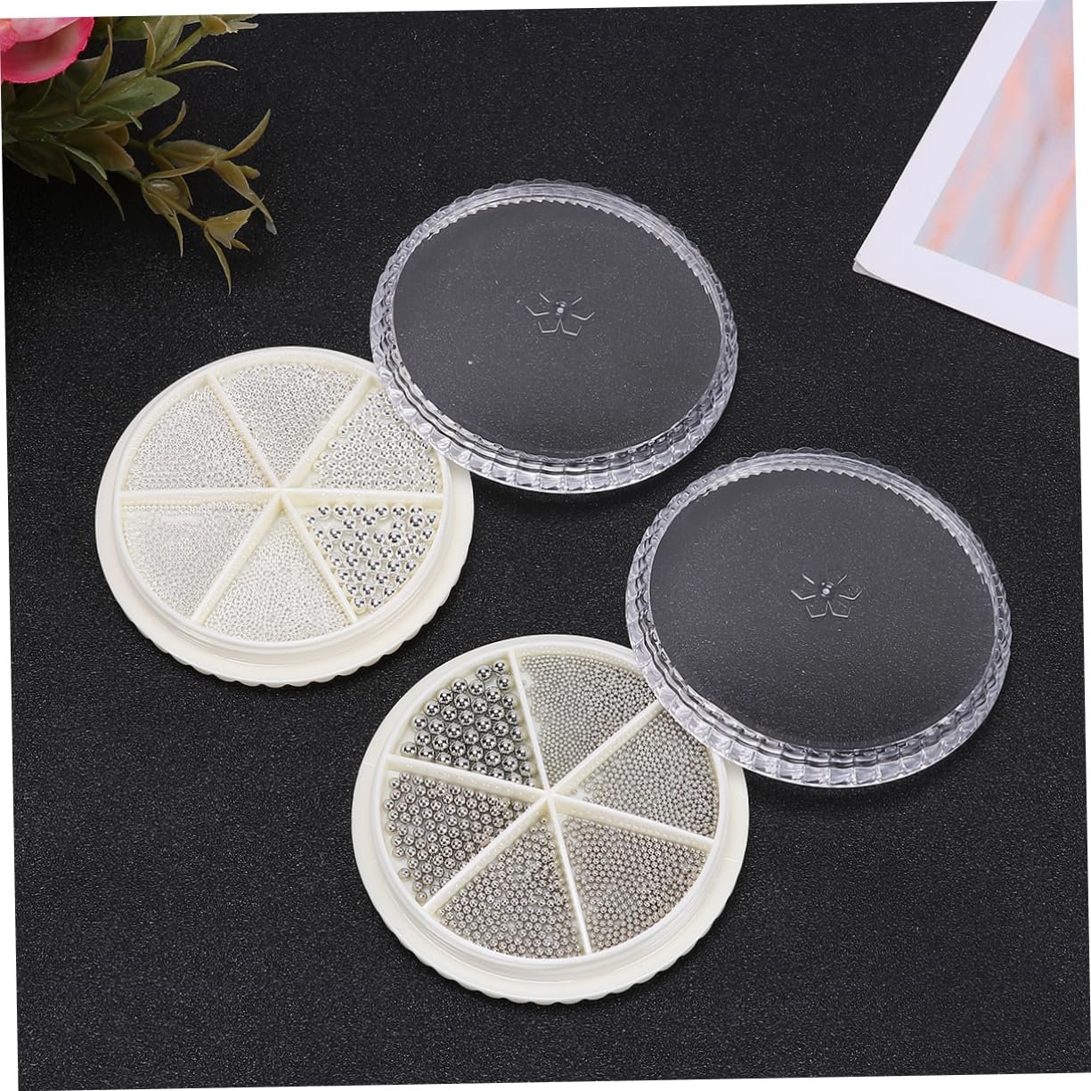 Микробисер хрустальный для ногтей Beavorty 4 набора 3D, фото №2