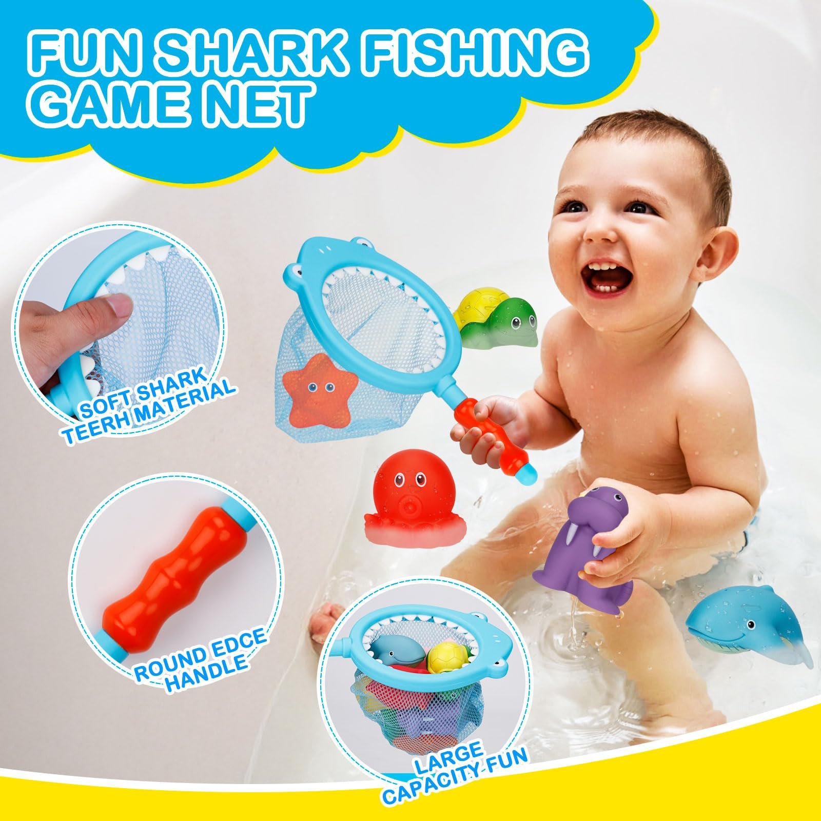 Игрушка для ванны с рыбацкой сеткой, фото №2