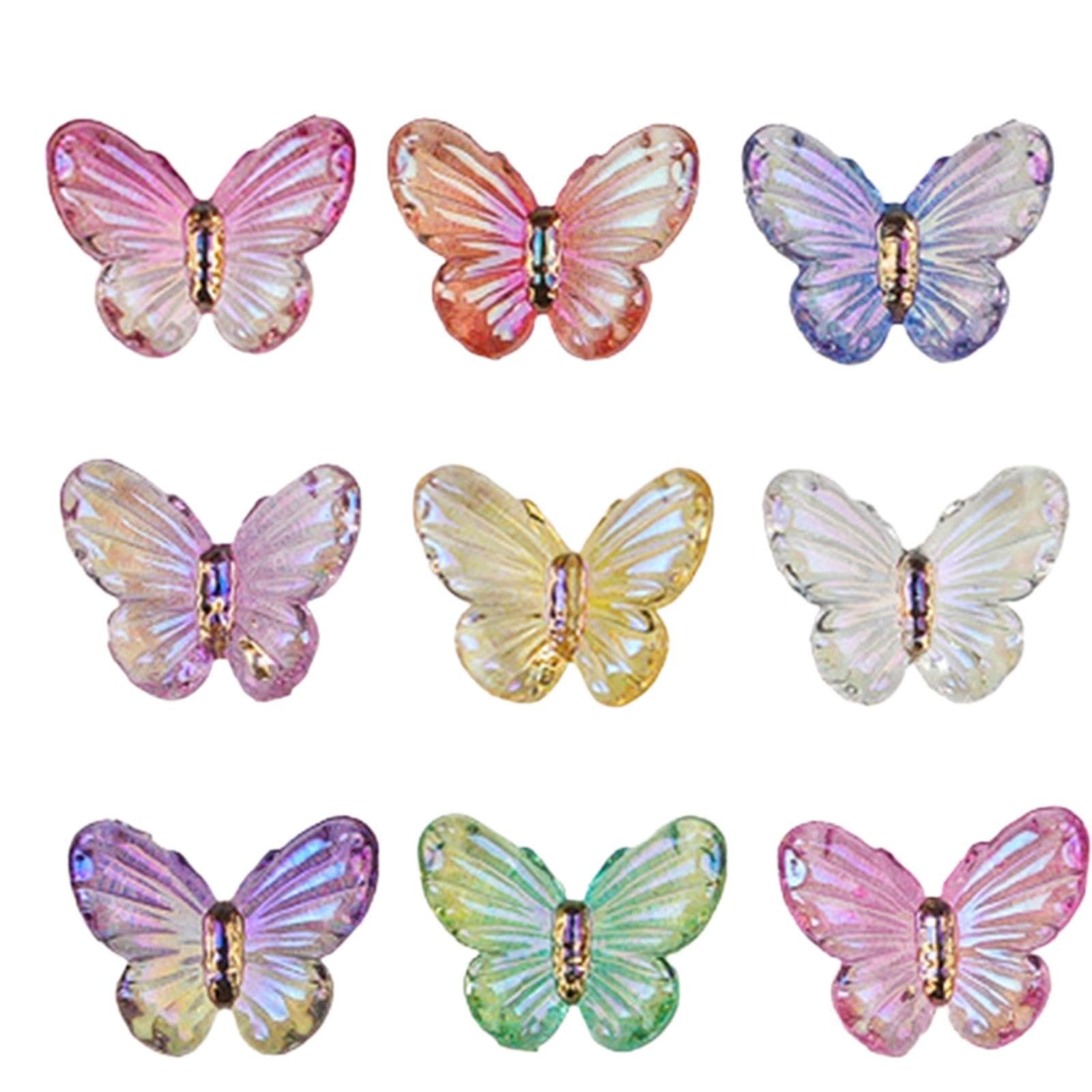 Стрази для нігтів Oshhni, наклейки для нігтів, підвіски-метелики для нігтів, великий метелик, фото №7