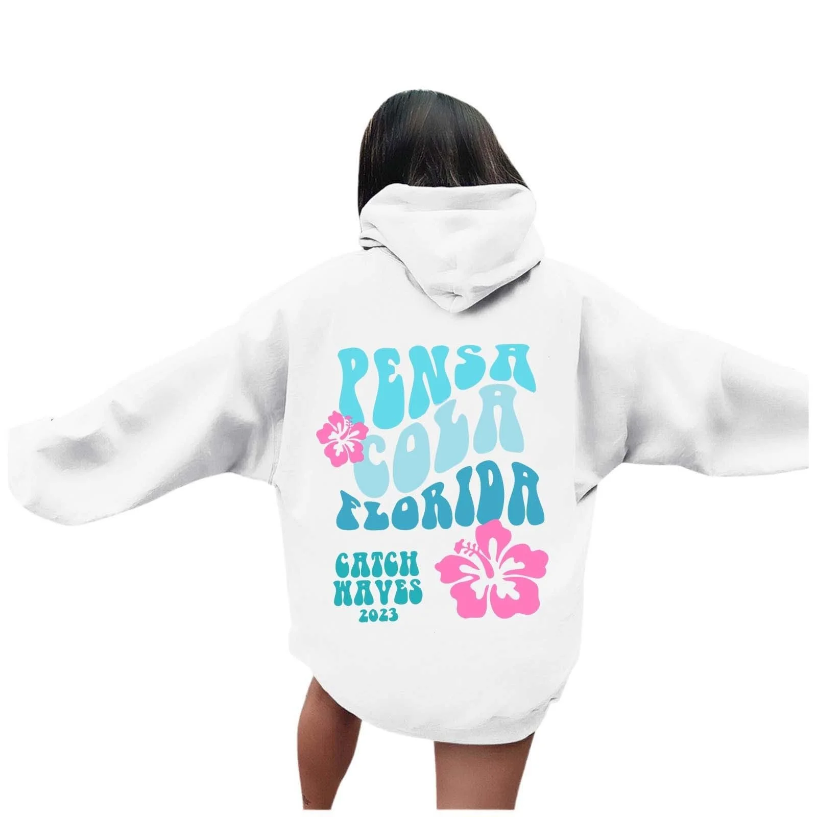 Женский Свитшот Рождественский джемпер Худи большого размера Ночная рубашка Женский зимний спортивный свитшот Женский топ с длинными рукавами и открытой спиной, фото №1