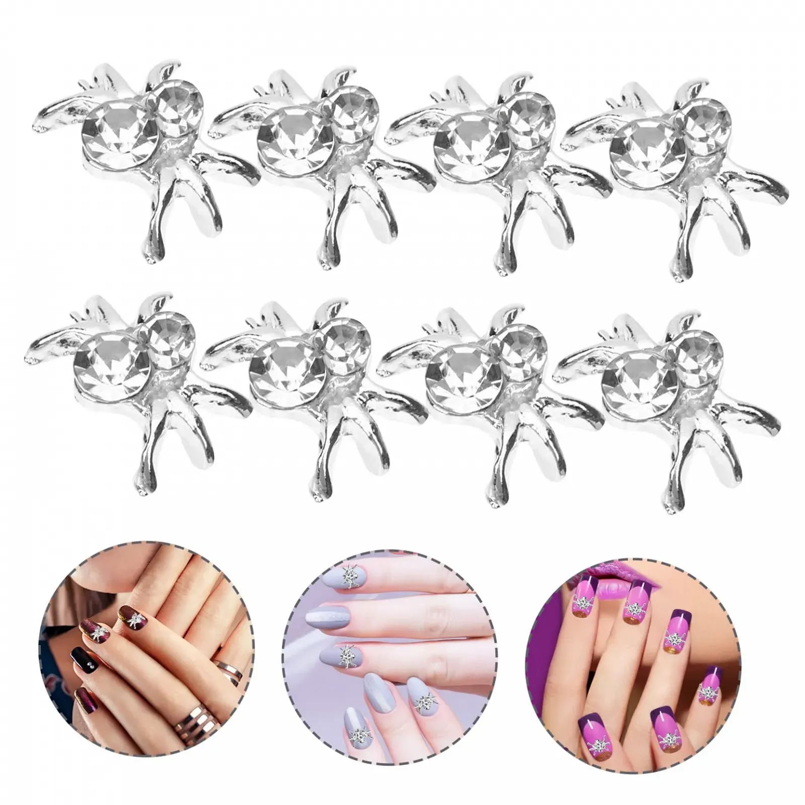 Украшения для ногтей Пауки 3D, сердце, 30 штук, фото №8