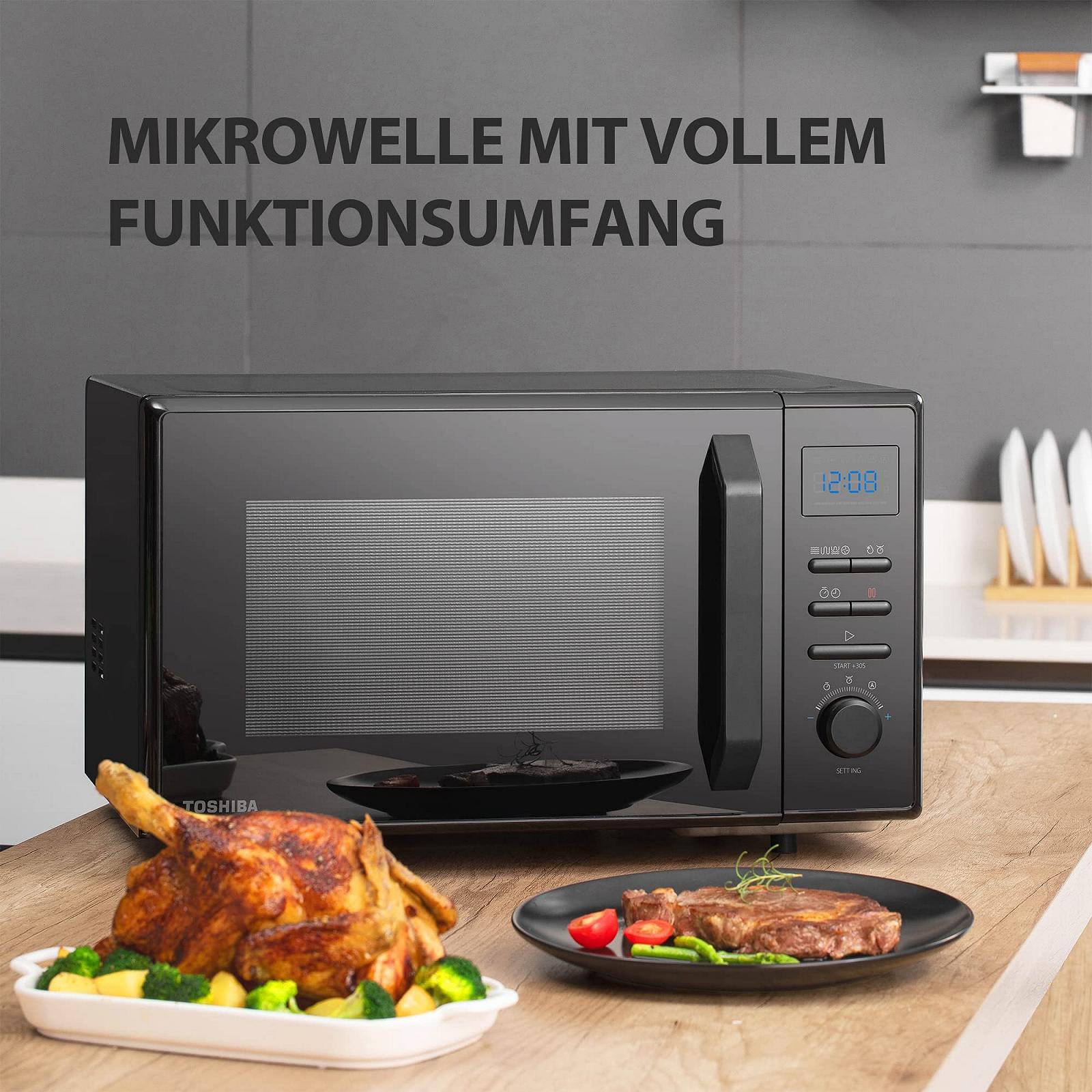 Мікрохвильова піч Toshiba MW2-AC25TF(BK) 25 л 900 Вт Black, фото №2 Мікрохвильова піч Toshiba MW2-AC25TF(BK) 25 л 900 Вт Black, фото №2
