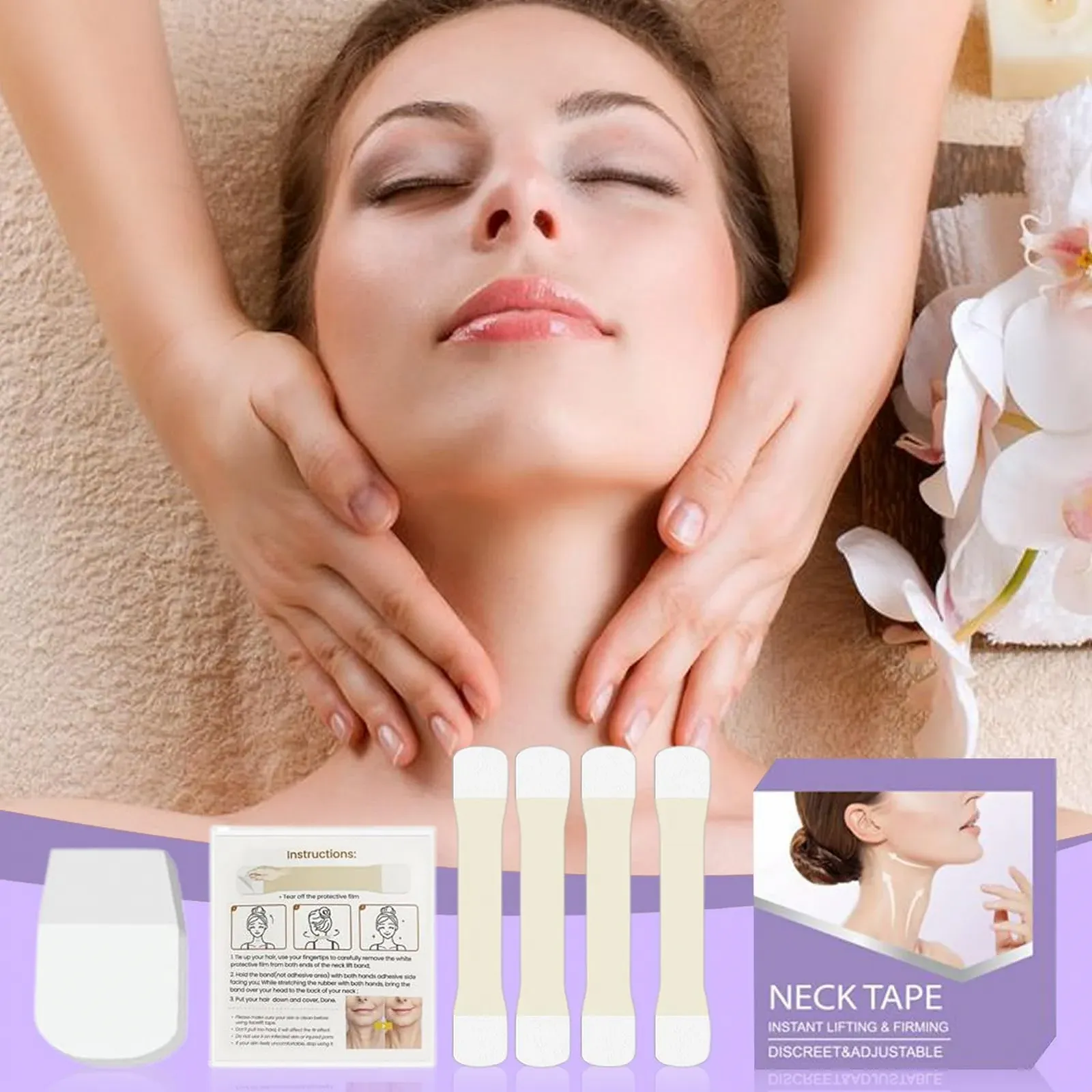 Наклейки для шеи Invisible Lift для похудения, дышащий дизайн, фото №4