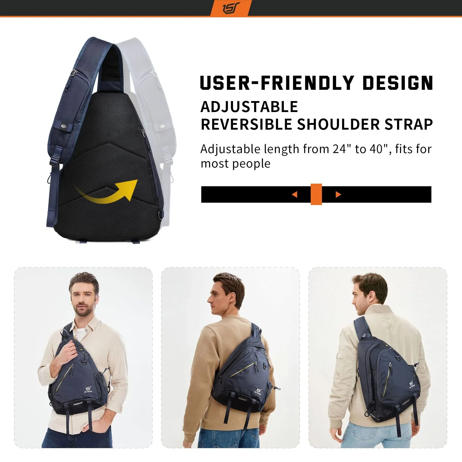 Сумка через плече SKYSPER Urban X18 для чоловіків, для ноутбука 14 дюймів, фото №6 Сумка через плече SKYSPER Urban X18 для чоловіків, для ноутбука 14 дюймів, фото №6