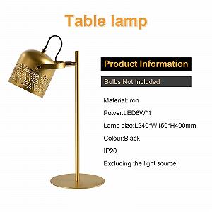 Настільна LED лампа LQWELL Retro Palace Style E27 металева synthetic.ua - Фото 1