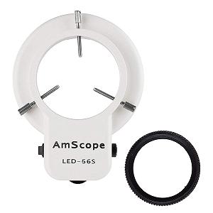 Кольцевой осветитель для микроскопа LED AmScope LED-56S-ZK с регулятором яркости synthetic.ua - Фото 1