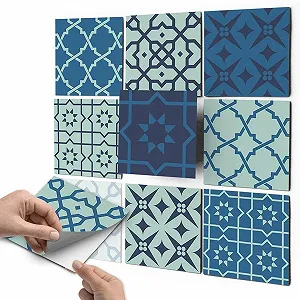 Наклейки для плитки Decorative Sticker Foil Design Ornaments Набір 9 шт. 15 x 15 см - Фото 1