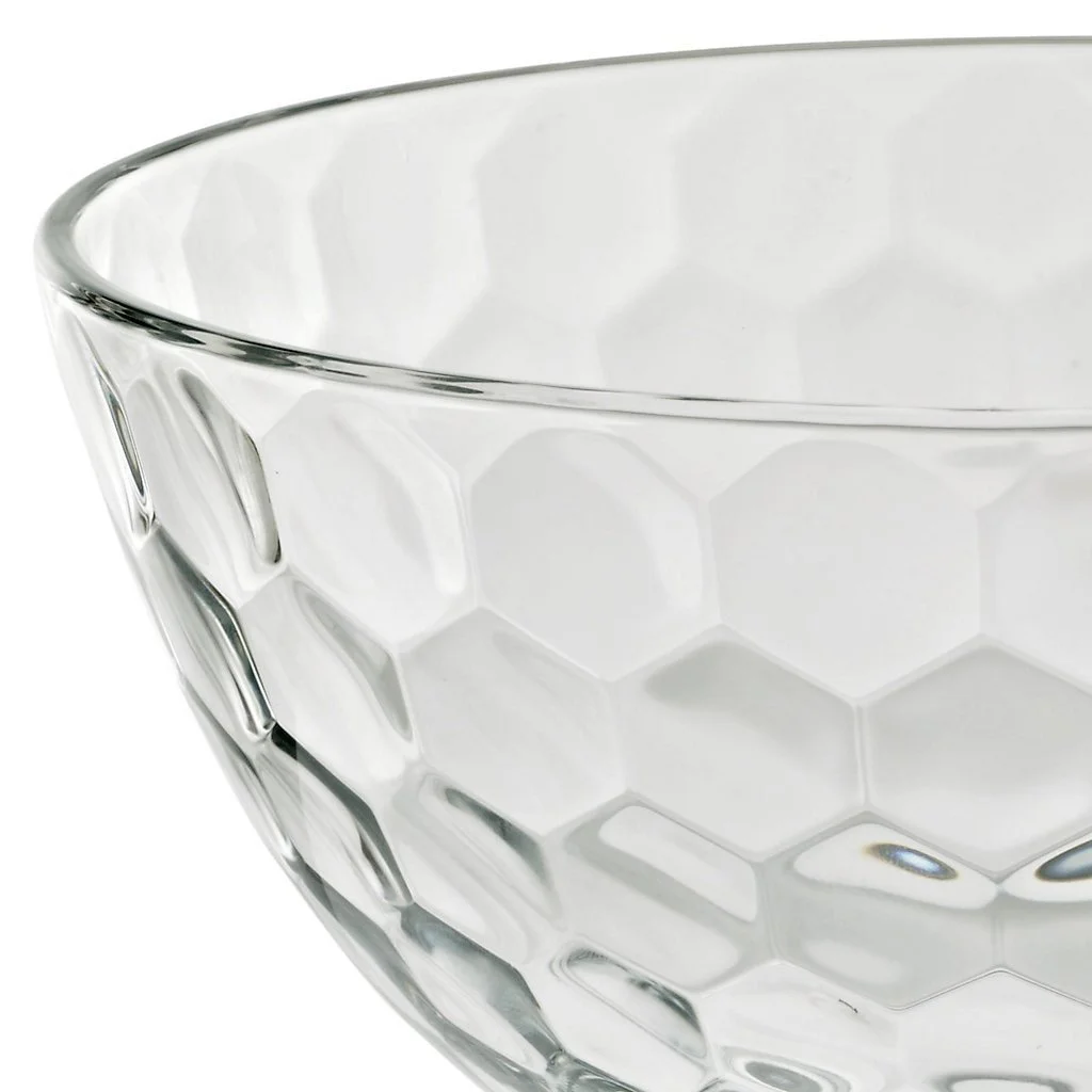 Ваза для фруктов Honeycomb D 23.5 см, высококачественное стекло, современный, вневременный стиль., фото №3