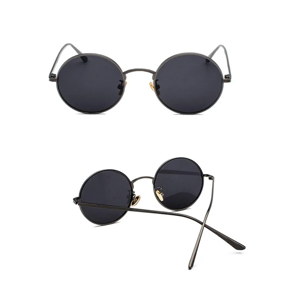Сонцезахисні окуляри Круглі в стилі стімпанк BOUACOUA Металева оправа для чоловіків та жінок, фото №2 Сонцезахисні окуляри Круглі в стилі стімпанк BOUACOUA Металева оправа для чоловіків та жінок, фото №2