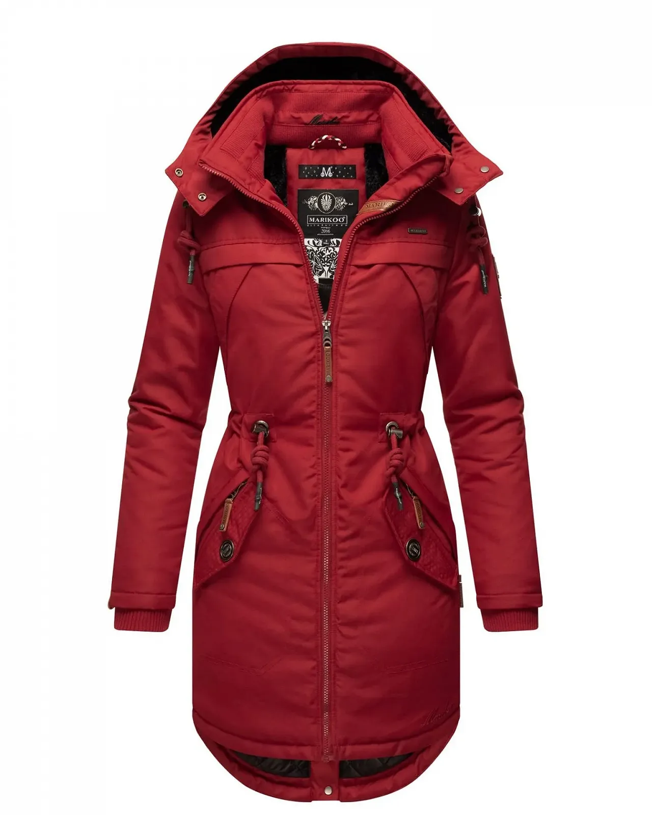 Жіноча зимова куртка Marikoo B807 з теплою підкладкою та капюшоном, фото №1