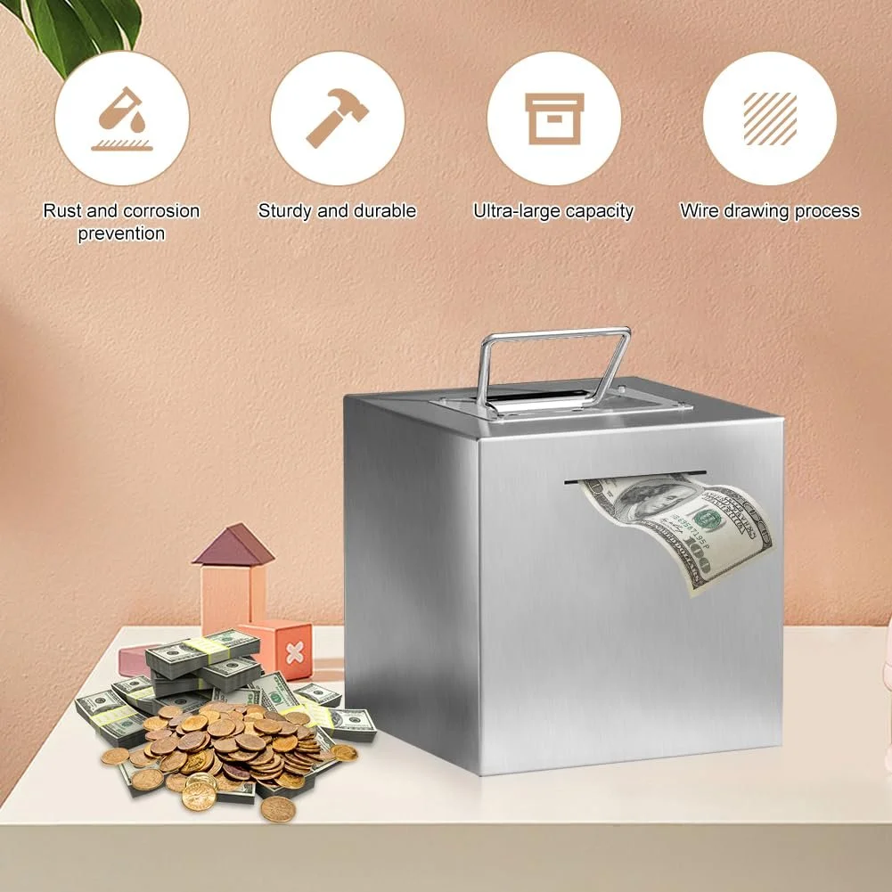 Скарбничка Adult Stainless Steel XXL 15 см невідкривна нержавіюча сталь, фото №3