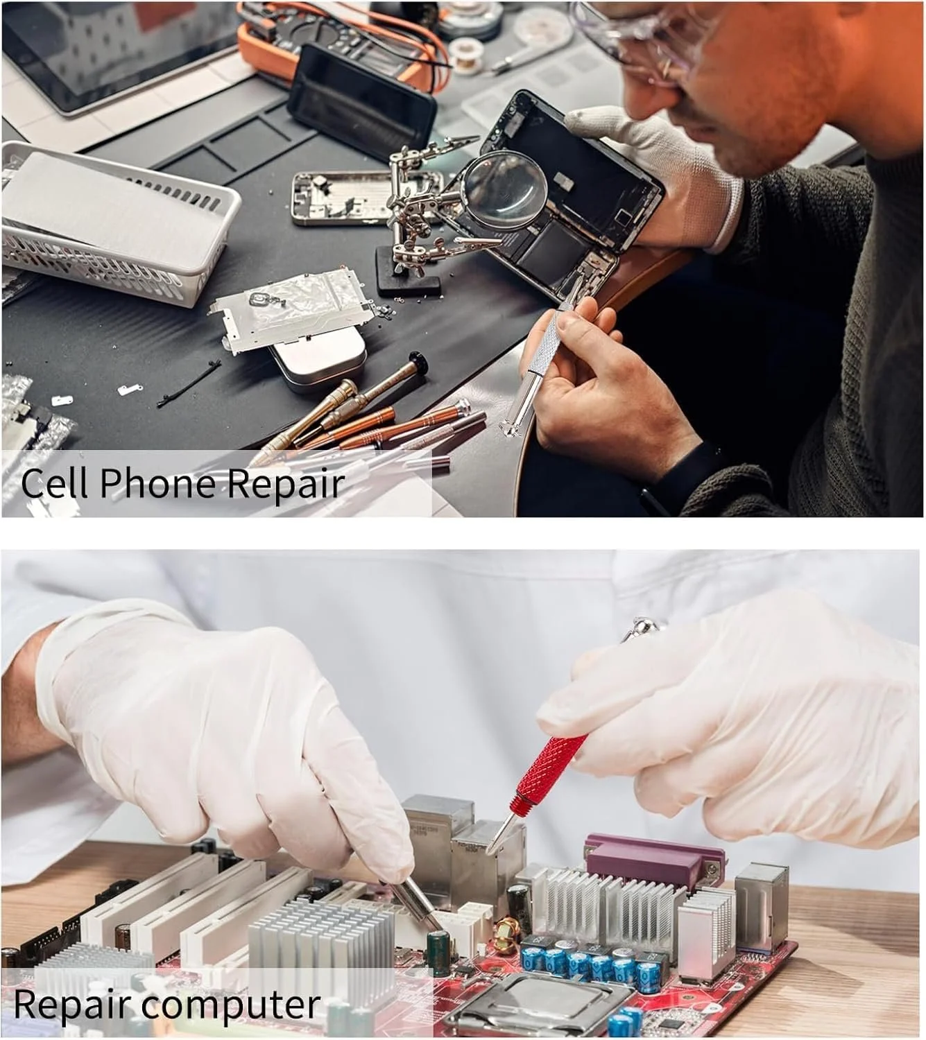 Набір 4 Mini Glasses Screwdriver 3 в 1 Glasses Repair Kit Stainless Steel Small Screwdriver, фото №5