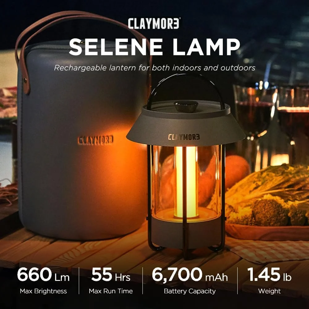 Портативная лампа CLAYMORE Selene 6700 mAh 660 люмен IPX4 Белый, фото №2