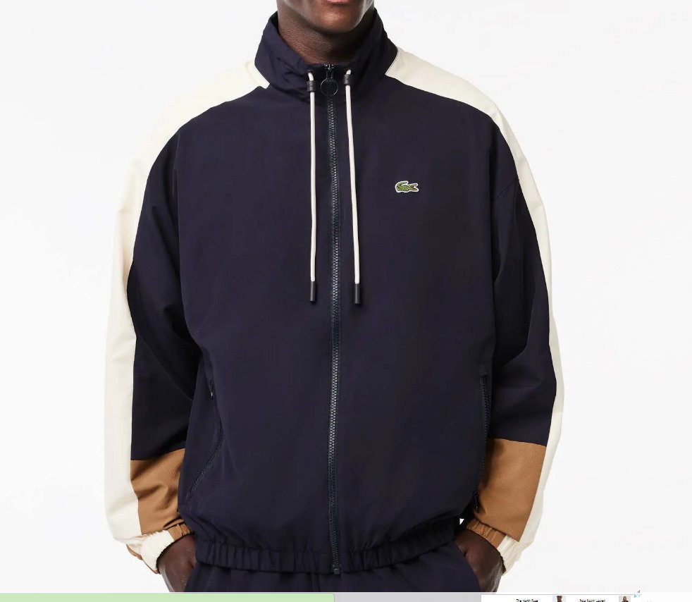 Куртка LACOSTE Water Resistant Colourblock Zipped Sportsuit L, фото №1