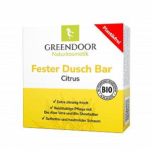 Твердый гель для душа GREENDOOR Citrus с органическим маслом ши 60 г - Фото 1