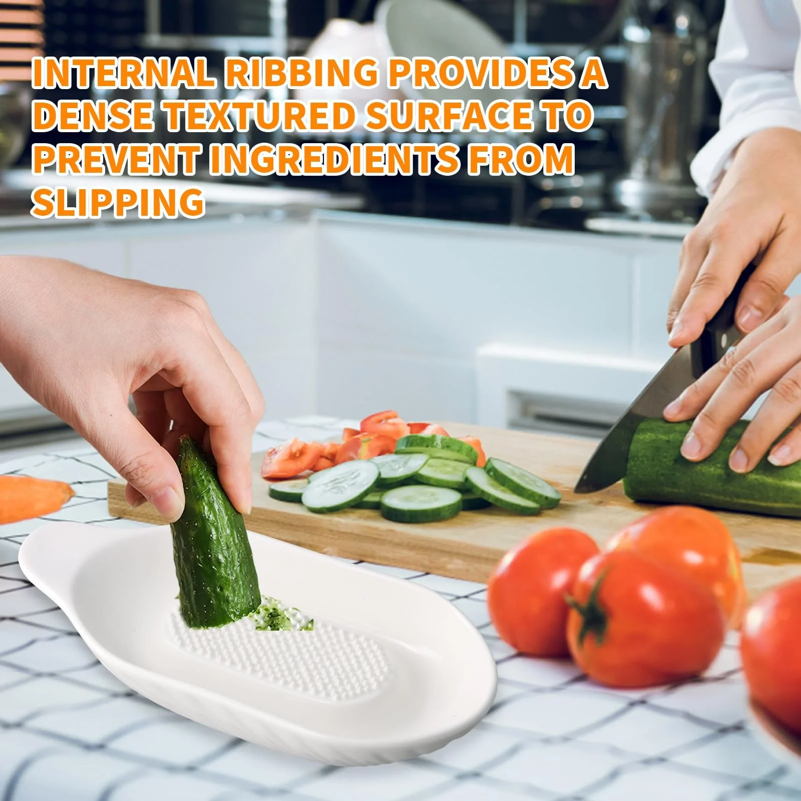 Овальна керамічна терка Apple, 20.5 x 9 см, з щіткою, фото №7