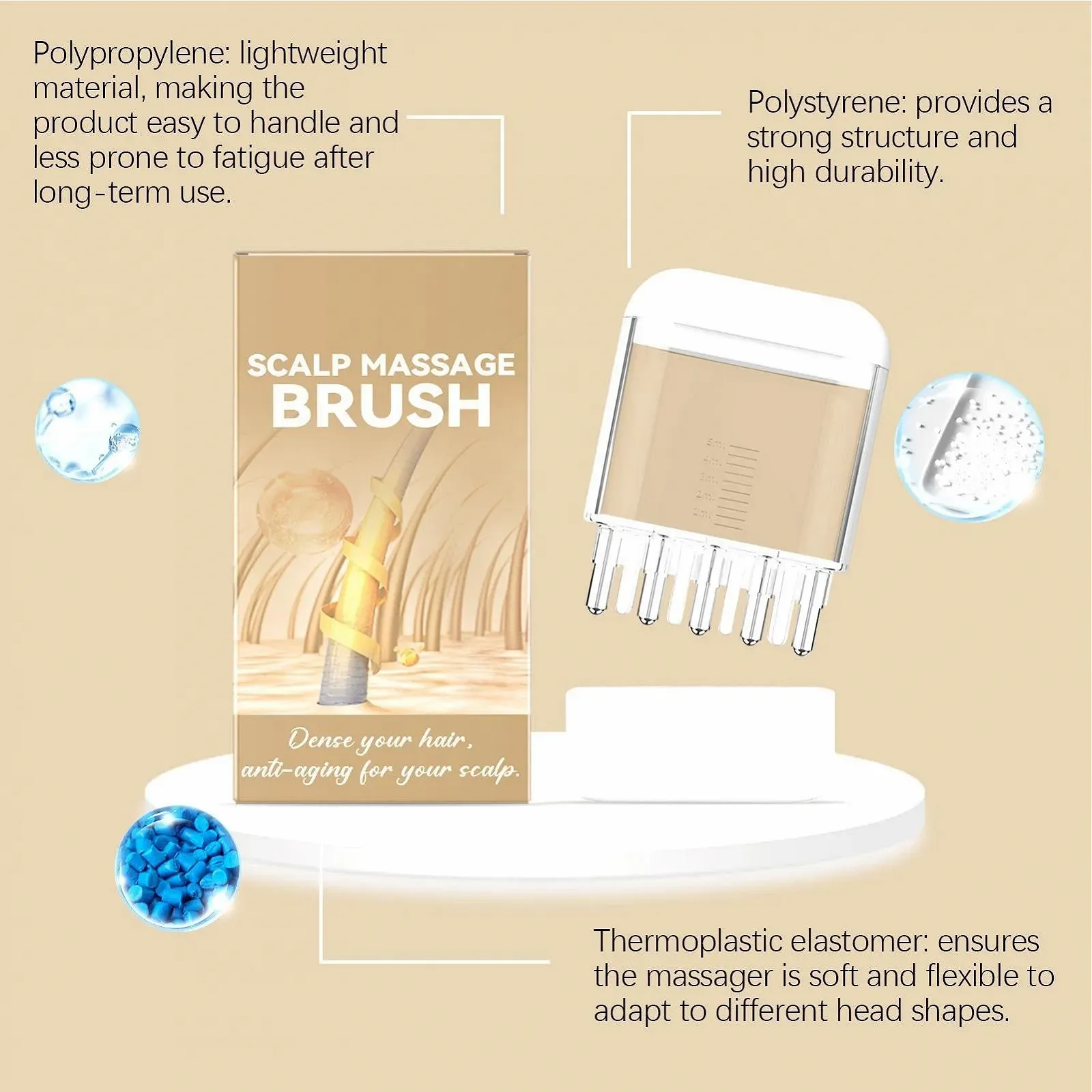 Гребінець-аплікатор для олії Szaluyk, Ефективний ручний гребінець для шкіри голови, фото №9