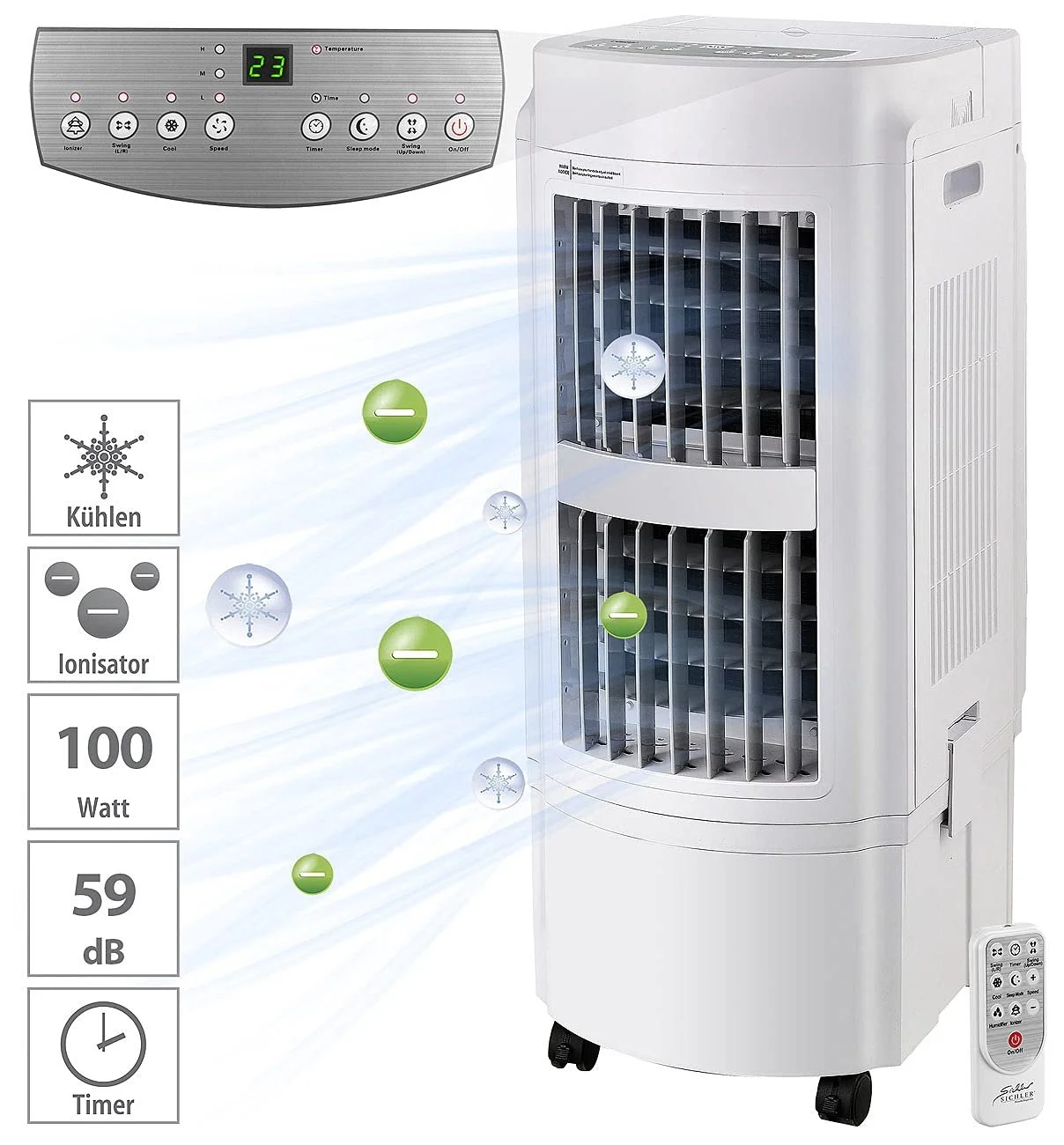 Охладитель воздуха Sichler Haushaltsgeräte 3-в-1 20 л 100 Вт, фото №3
