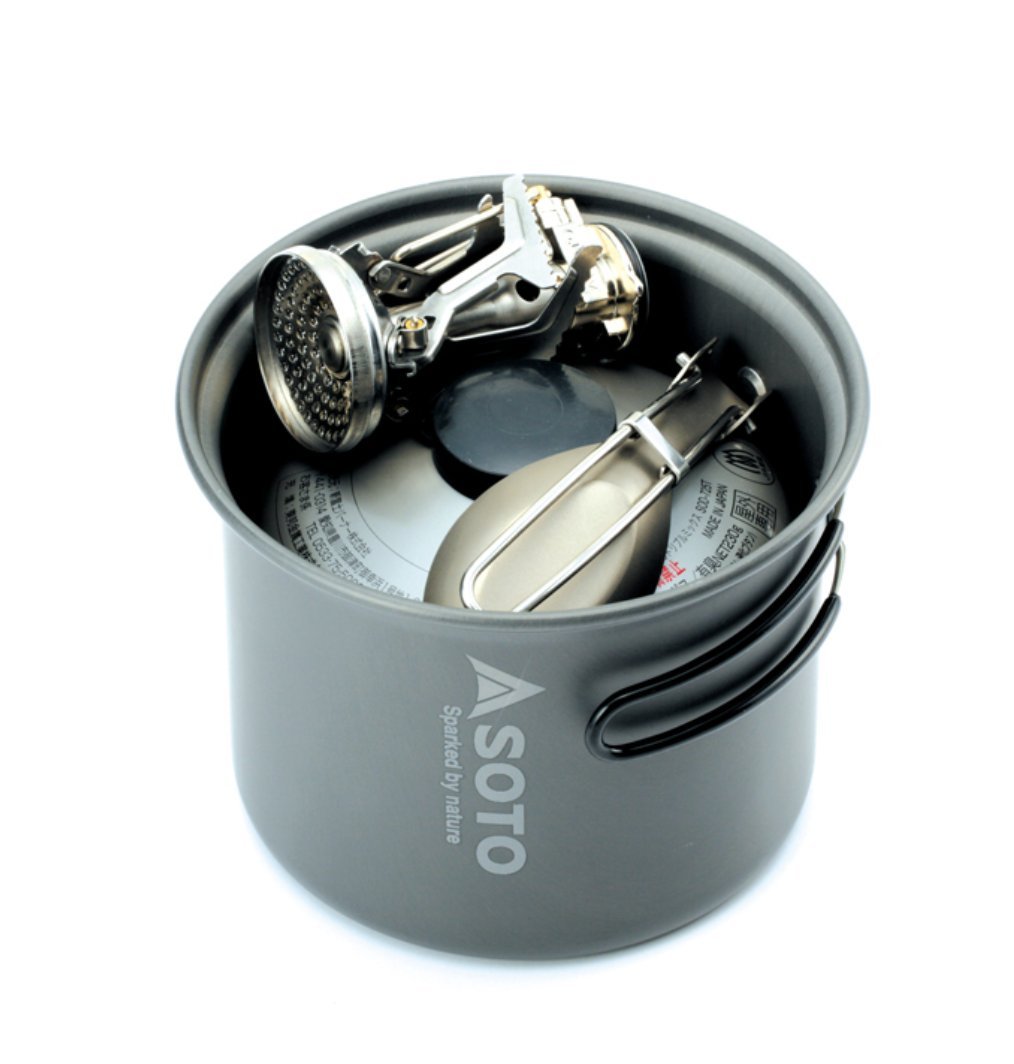 Пічка SOTO Amicus з П'єзо + Набір для приготування їжі Комбо, фото №3