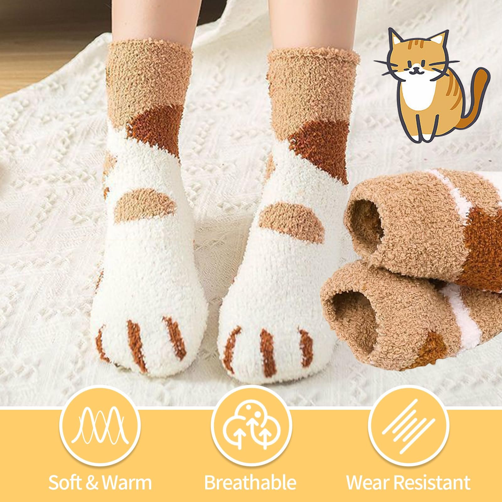 Носки Пушистые Кошачьи лапки (6 пар), фото №4