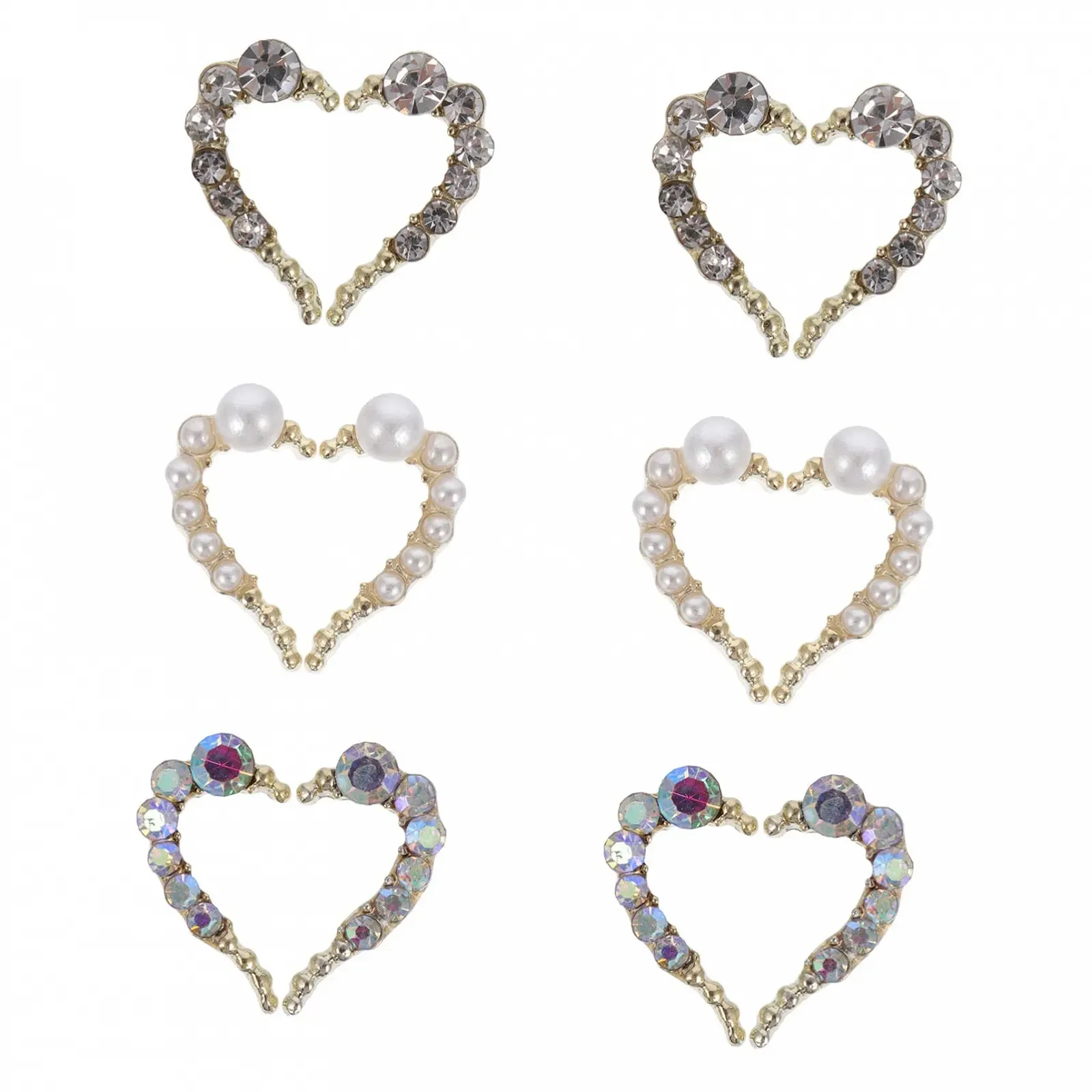 Украшения для ногтей MERRYHAPY Серии Blushing Decor Trendy Decor DIY Аксессуары для ногтей Сердце Glitter Alloy, фото №1