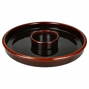 Миска MamboCat Juego Tapas, диаметр 33,5 см, большая, темно-коричневая synthetic.ua - Фото 1