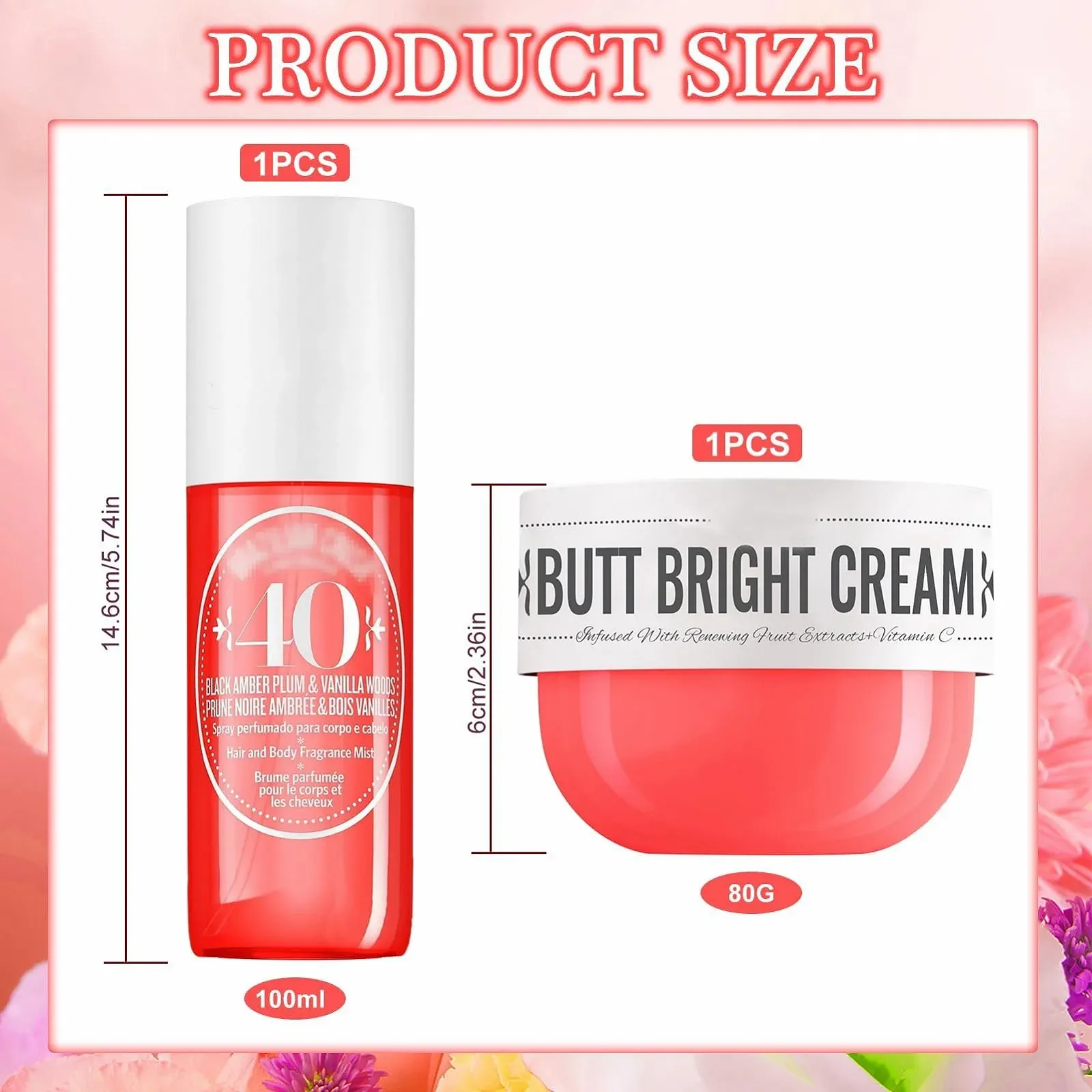 Парфуми Набір 100 мл з кремом для сідниць 80 мл жіночі фруктові аромати, фото №2