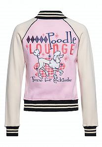 Женская Толстовка Куртка Queen Kerosin College Вышивка Regular Fit Ретро Винтажный Стиль Rockabella 50S Poodle Lounge synthetic.ua - Фото 1