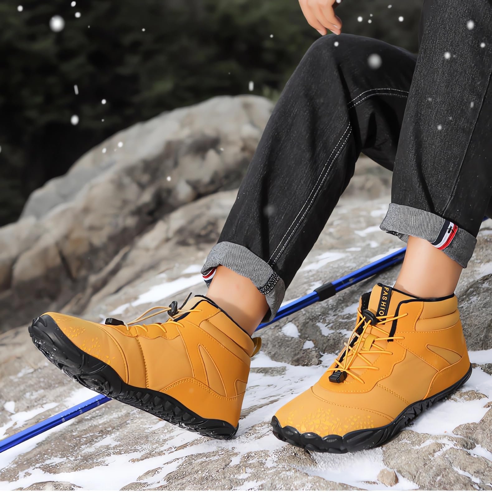 Ботинки зимние Payesrui Waterproof Unisex Легкие Нескользящие с теплой подкладкой для мужчин и женщин для трейлраннинга, фото №5