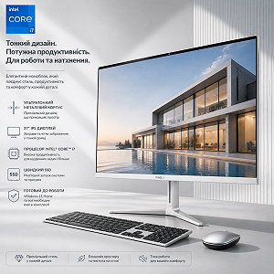 Моноблок 27" Medion (Lenovo Group) Akoya E27419 | 14-ядерний Intel Core i7-13700H | IPS (1920x1080) FullHD | RAM 16 ГБ | SSD NVME 1 ТБ | Intel Graphics | Wi-Fi 6E | Bluetooth 5.2 | Тонкий металевий корпус | Win11 (5168) - Фото 1