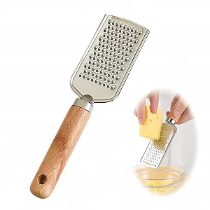 Терка Zester з нержавіючої сталі з ручкою з бука - Фото 1