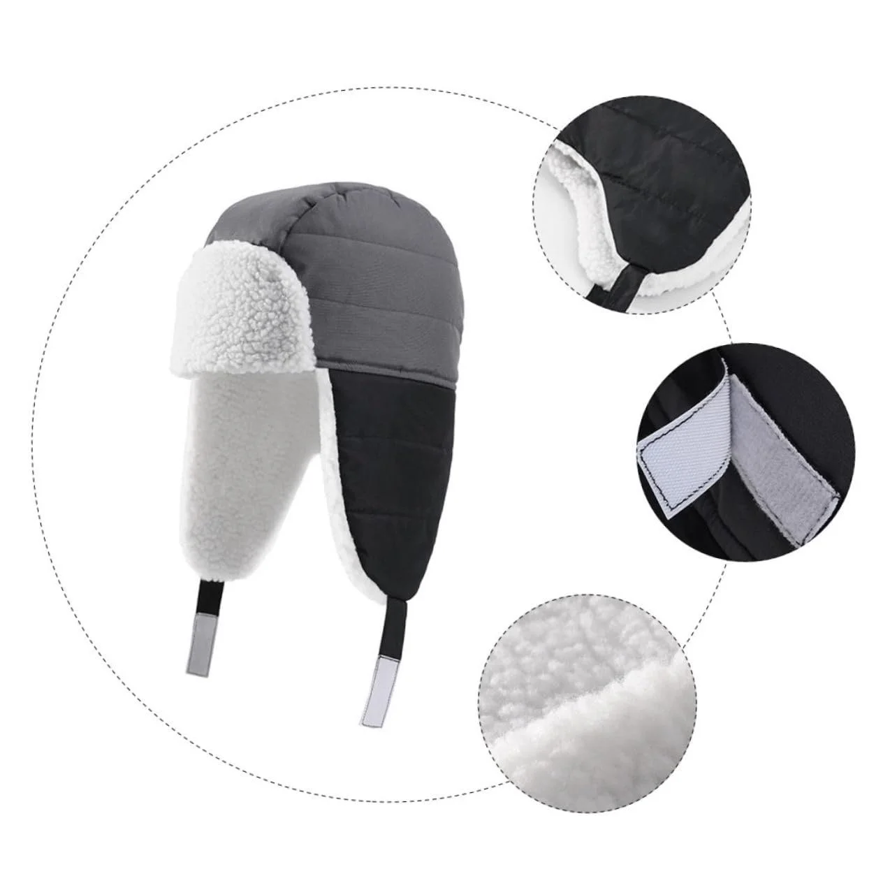 Шапка-вушанка WRITWAA з вушними клапанами, вітрозахисна, фото №4 Шапка-вушанка WRITWAA з вушними клапанами, вітрозахисна, фото №4