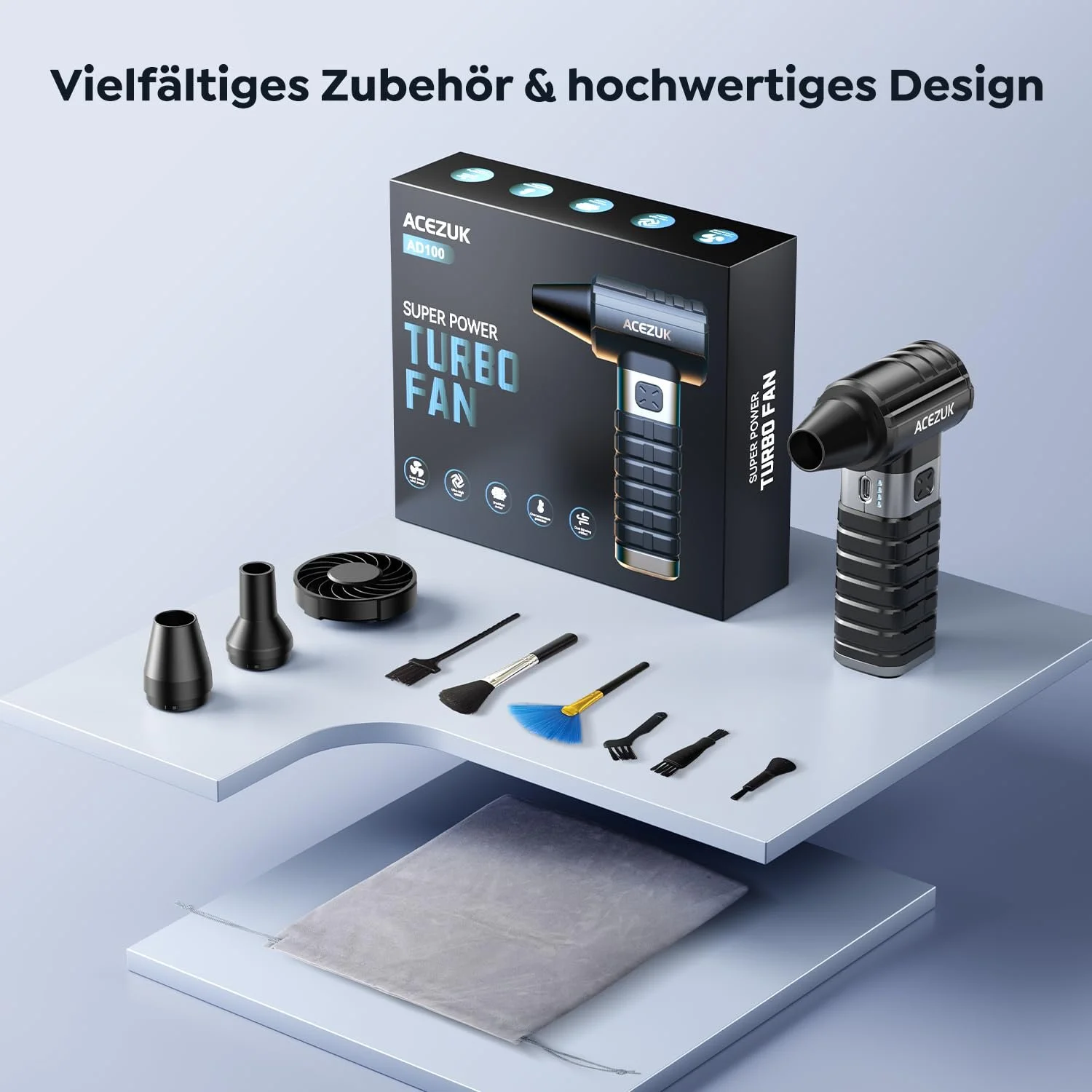 Електрична повітродувка ACEZUK 200 000 об/хв 10 500 мАг 4 швидкості, фото №7 Електрична повітродувка ACEZUK 200 000 об/хв 10 500 мАг 4 швидкості, фото №7