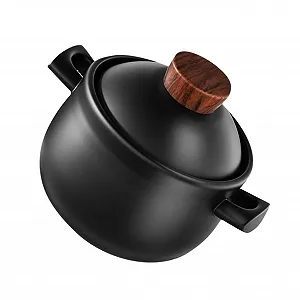 Кастрюля для тушения VANZACK керамическая большая термостойкая для газовых плит для супов и рагу - Фото 1