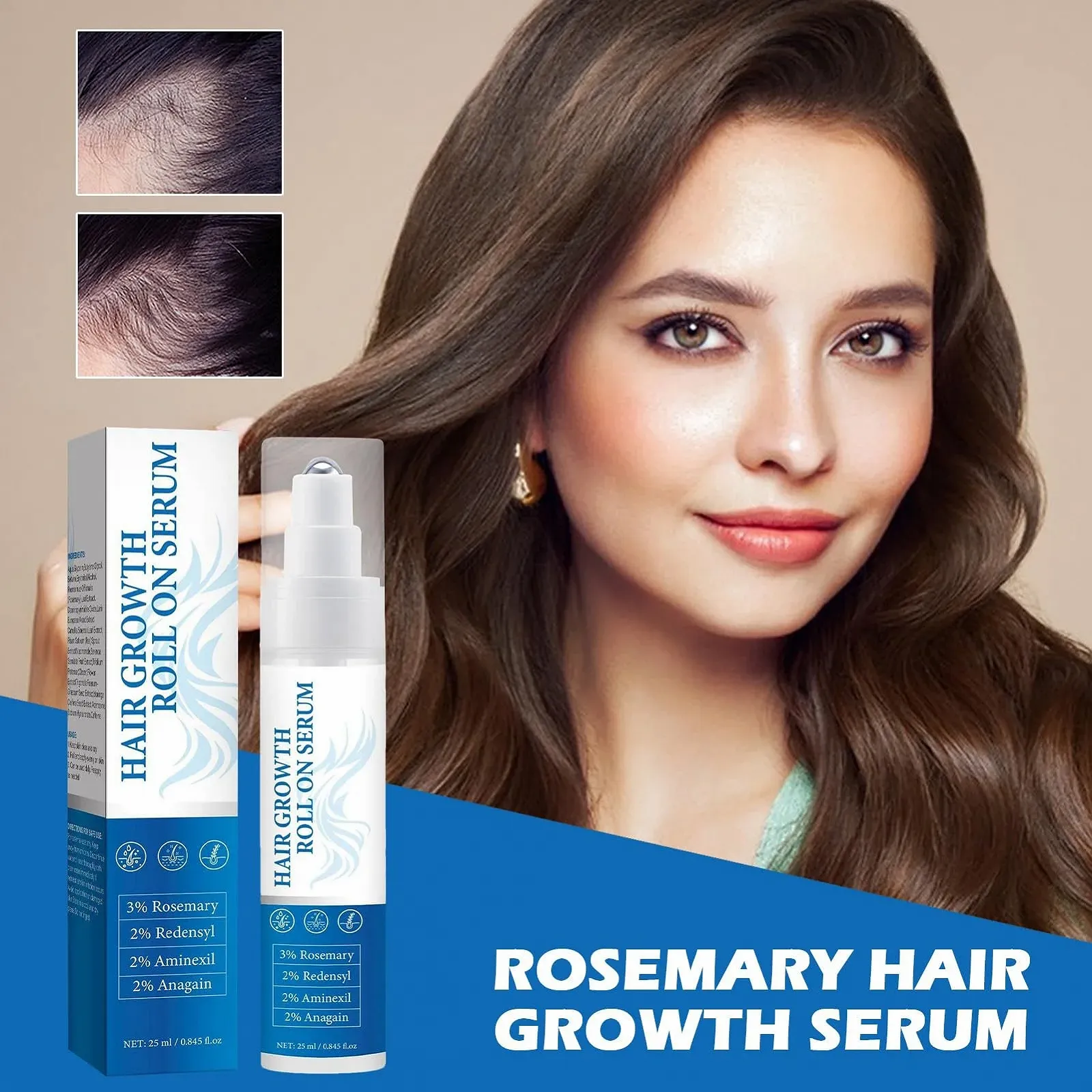 Засіб для росту волосся Yuecjian для чоловіків та жінок, розчин для відновлення шкіри голови, 25 мл, фото №3