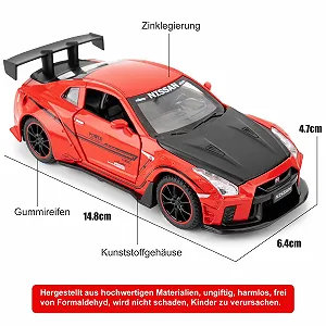 Іграшкова Машинка Nissan GTR R35 Modified LB Wide Body 1/32 Червоний synthetic.ua - Фото 1