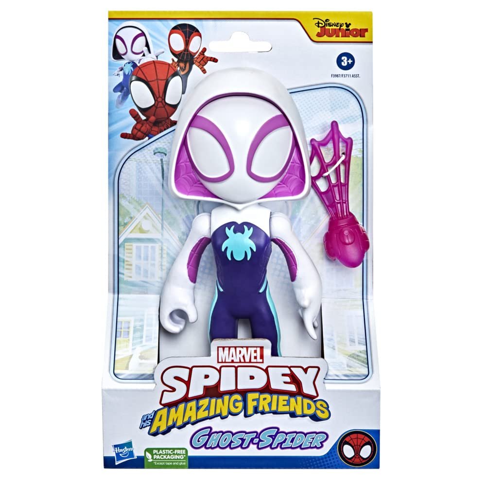 Фігурка Hasbro Marvel Spidey and His Fantastic Friends Supersized Ghost Spider, 22,5 см, різнокольоровий, фото №4