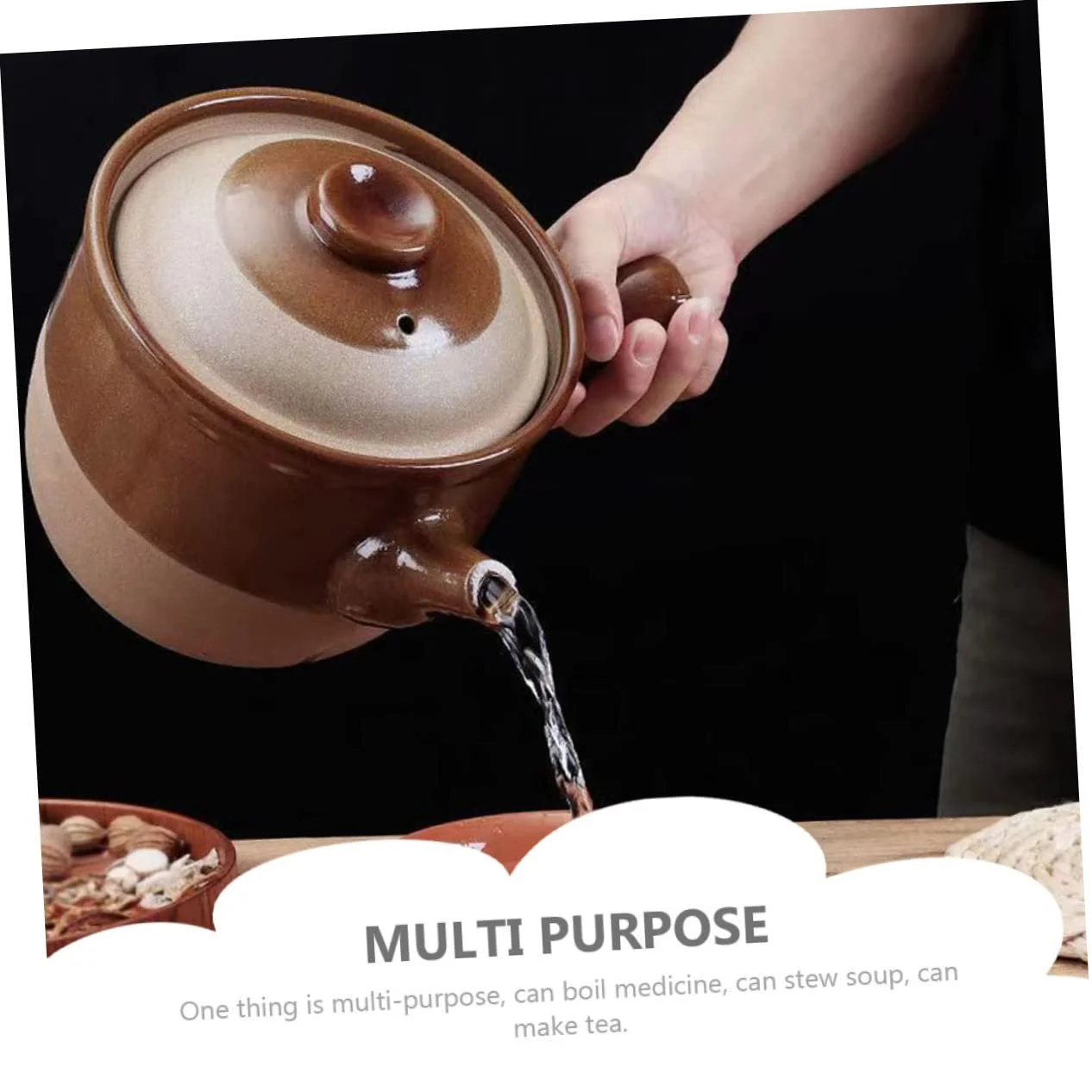 Горщик VALICLUD керамічний китайський для готування та ліків, фото №4