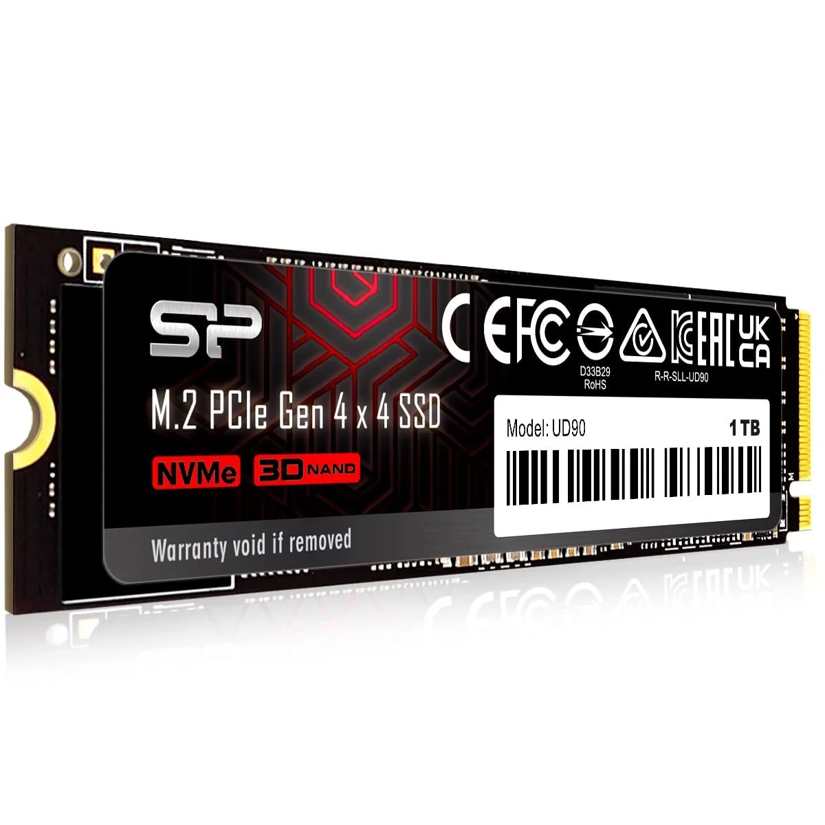 Внутрішній SSD-накопичувач Silicon Power UD90 SP01KGBP44UD9005 1TB NVMe 4.0 Gen4 PCIe M.2 5000/4800 MB/s, фото №1