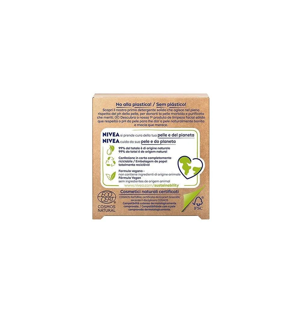 Твердий засіб для вмивання NIVEA NATURALLY CLEAN Refreshing з мигдалевою олією та чорницею, 75 г, фото №5