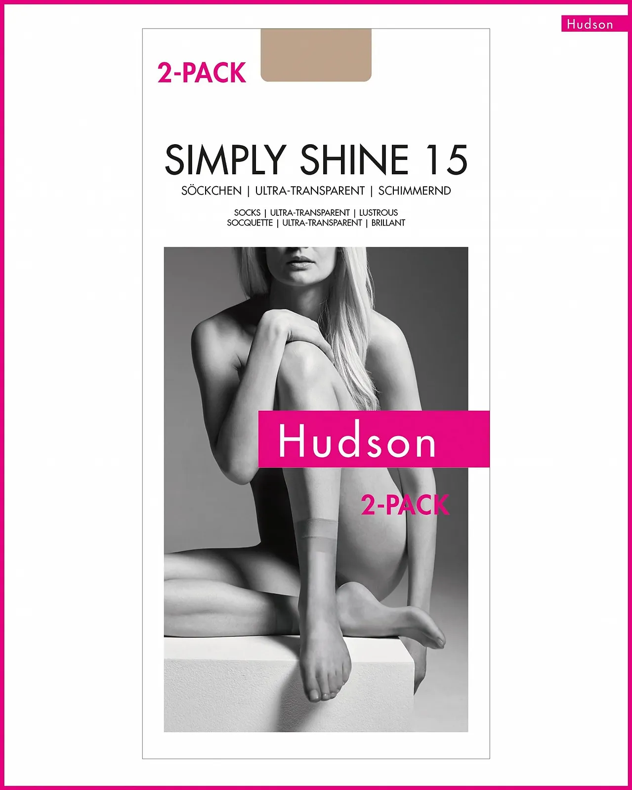 Шкарпетки Hudson Simply Shine 15 2-Pack soft 15 DEN, фото №5