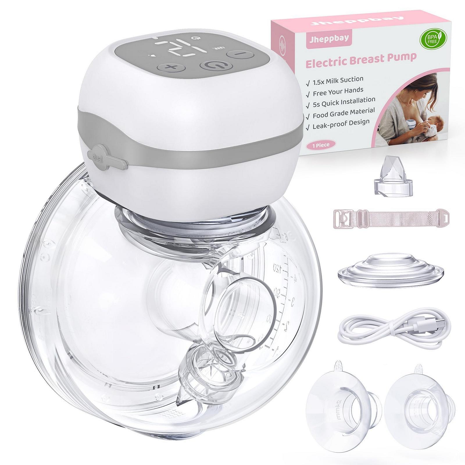 Молокоотсос электрический Jheppbay портативный, hands-free, 3 режима, 12 уровней, тихий (1 шт. в упаковке), фото №1 Молокоотсос электрический Jheppbay портативный, hands-free, 3 режима, 12 уровней, тихий (1 шт. в упаковке), фото №1
