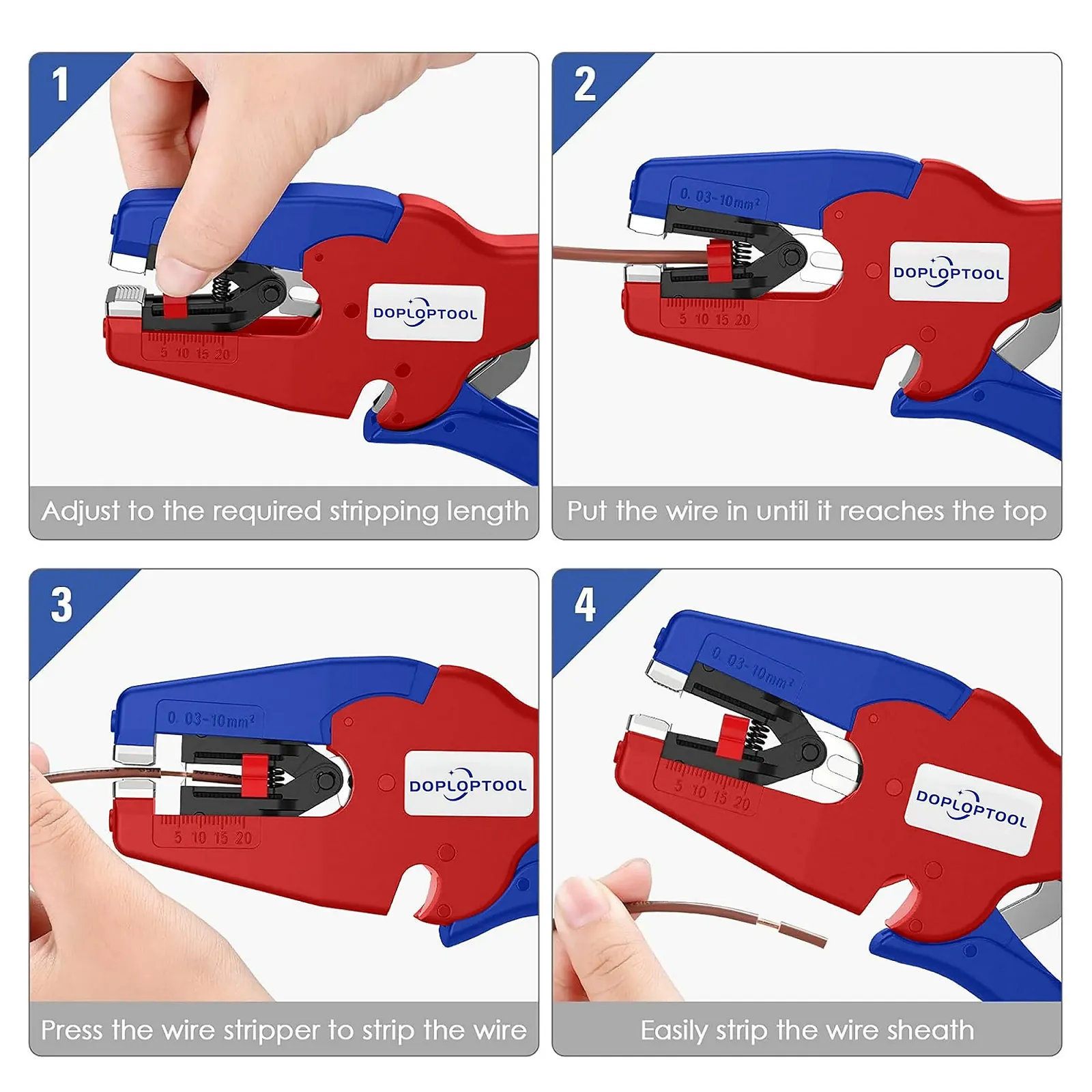Автоматический стриппер для кабеля Doplop AWG 32-7 / 0,03-16 мм², фото №2