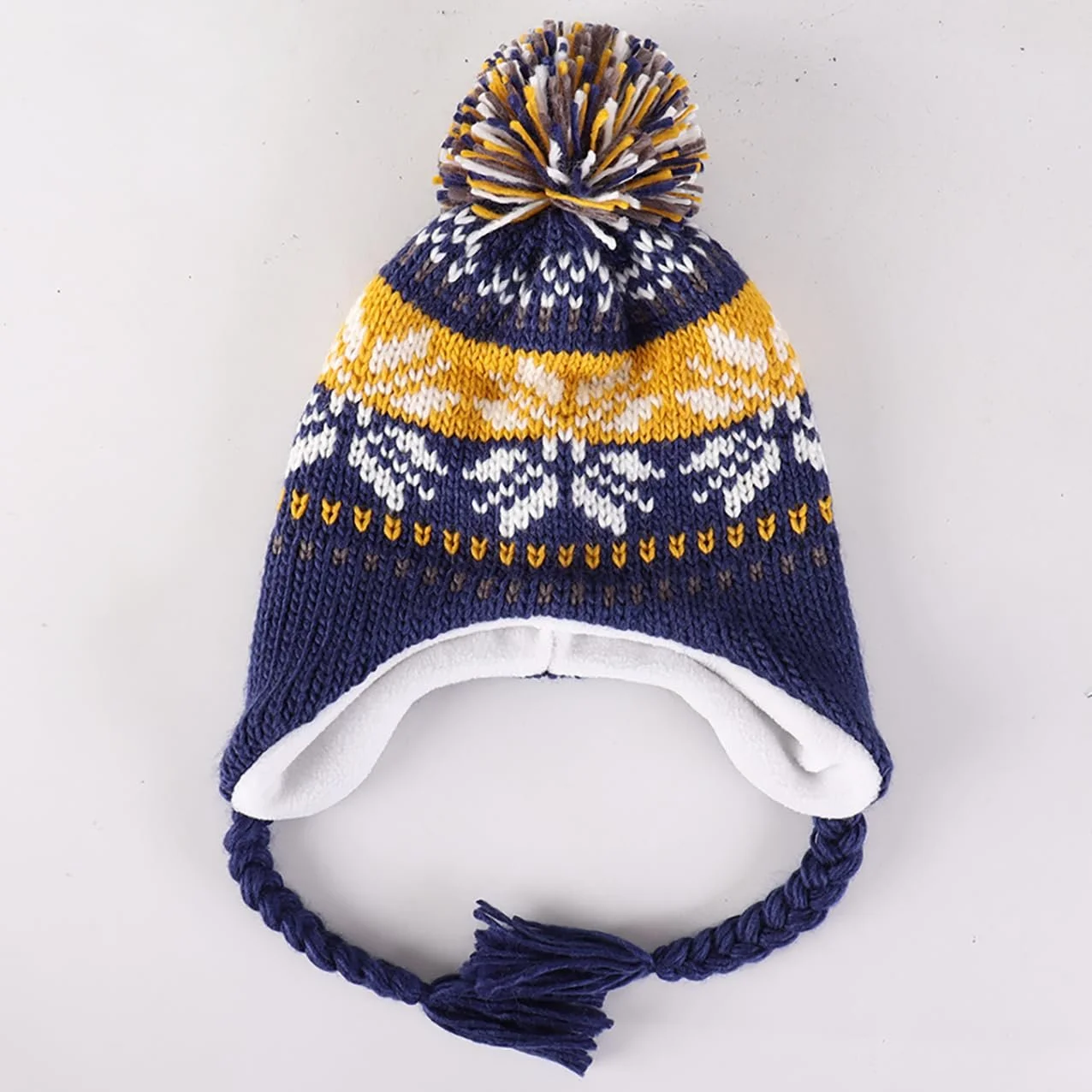 Шапка зимова YAMEE для дівчат з вушними клапанами Тепла, фото №5