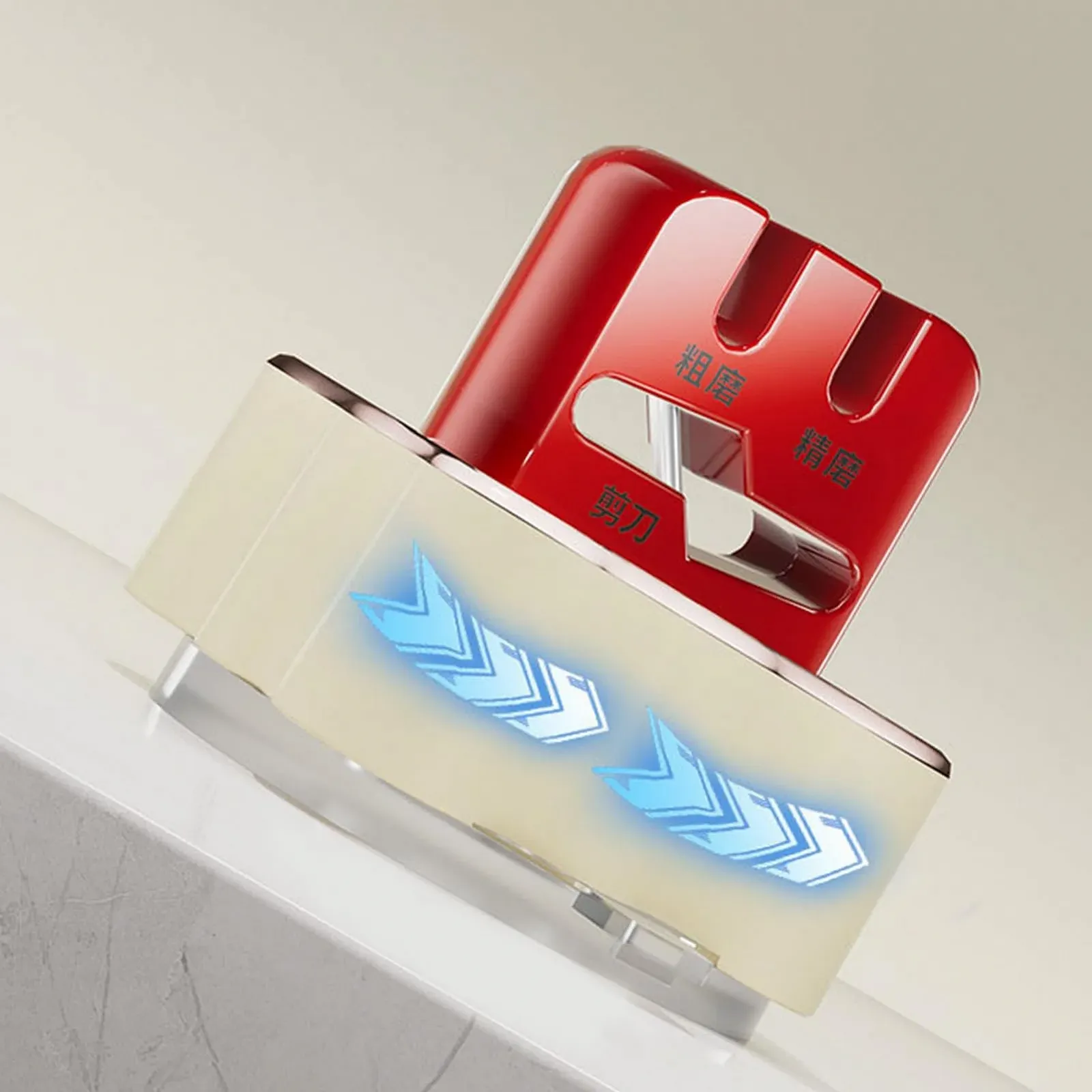 Точило для ножиць та кухонних ножів ручна з вакуумною присоскою портативна, фото №8