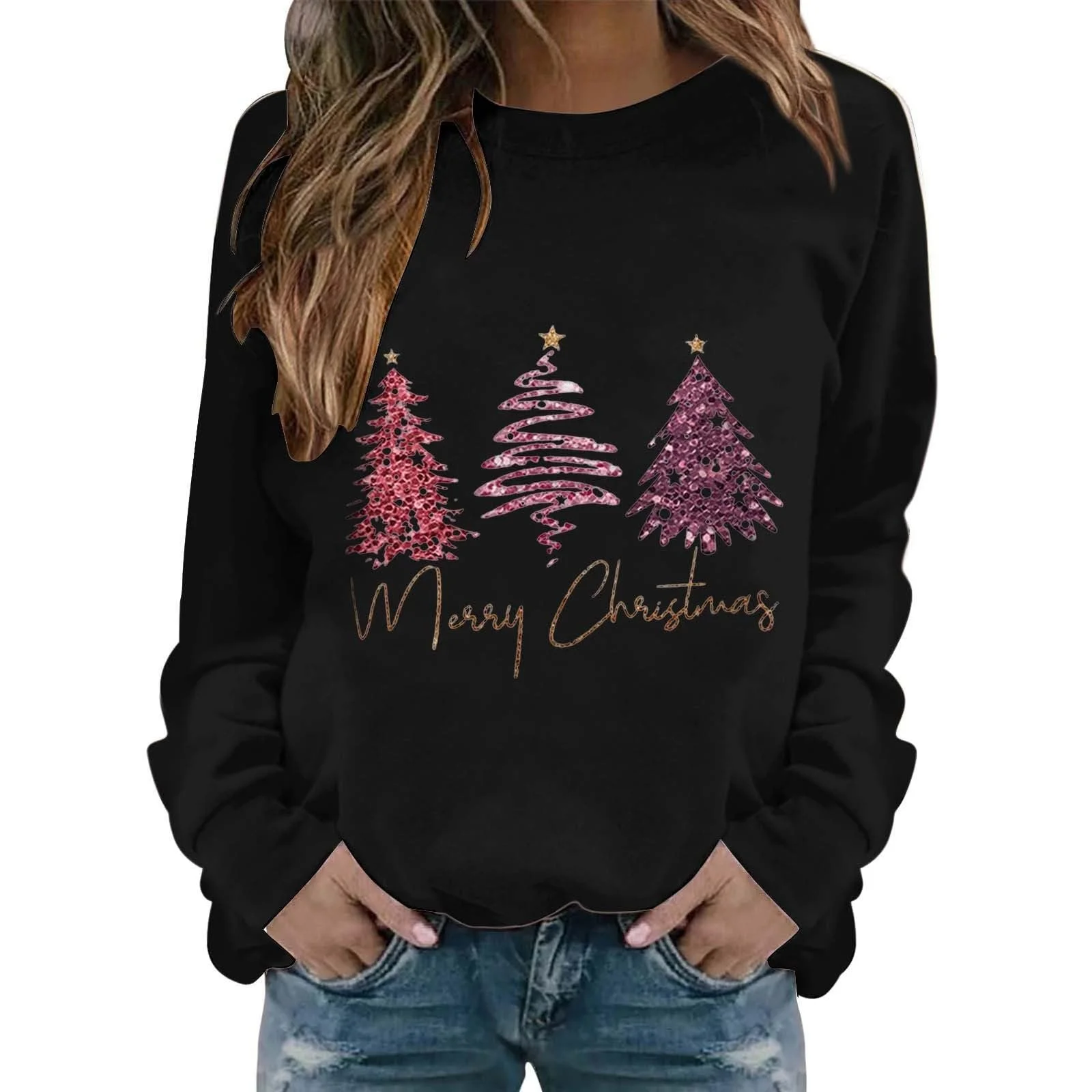 Свитшот Женский Праздничный Рождественский Принт, фото №1