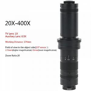 Монокулярный зум C-Mount 300x600x800x параллельный оптический для HDMI USB VGA 20X-400X-01 synthetic.ua - Фото 1